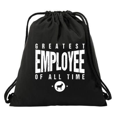 1 Greatest Employee Of All Time Employee 1 Employee Goat Drawstring Bag