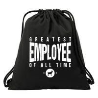 1 Greatest Employee Of All Time Employee 1 Employee Goat Drawstring Bag