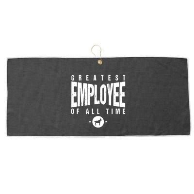 1 Greatest Employee Of All Time Employee 1 Employee Goat Large Microfiber Waffle Golf Towel