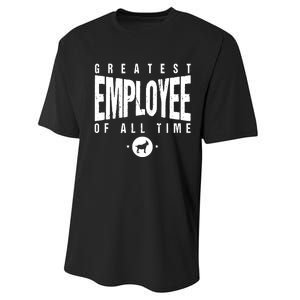 1 Greatest Employee Of All Time Employee 1 Employee Goat Performance Sprint T-Shirt