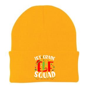 1st Grade Elf Squad Funny Christmas Elf Teacher Student Gift Knit Cap Winter Beanie