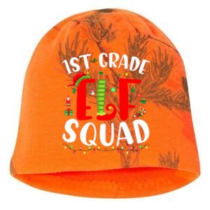 1st Grade Elf Squad Funny Christmas Elf Teacher Student Gift Kati - Camo Knit Beanie