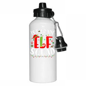 1st Grade Elf Squad Funny Christmas Elf Teacher Student Gift Aluminum Water Bottle