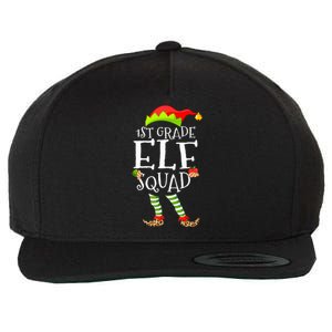 1st Grade Elf Squad Funny Elementary Teacher Christmas  Wool Snapback Cap