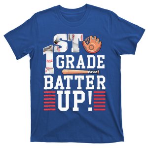 1st Grade First Day Of School 1st Grade Batter Up Baseball T-Shirt