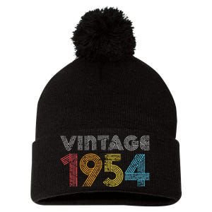 1954 Gift For Women Made Born In 1954 Pom Pom 12in Knit Beanie