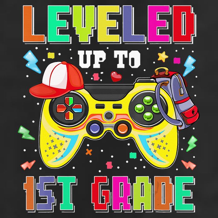 1St Grade Gamer First Day Of First Grade Back To School 7 Panel Mesh Trucker Snapback Hat