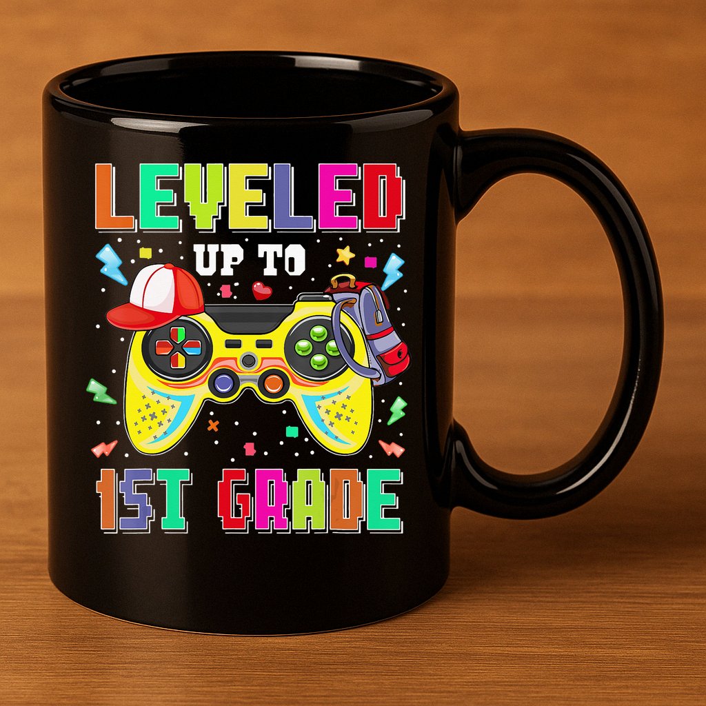 1St Grade Gamer First Day Of First Grade Back To School 11oz C Handle Ceramic Mug