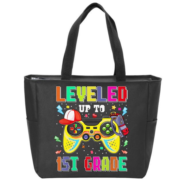 1St Grade Gamer First Day Of First Grade Back To School Zip Tote Bag