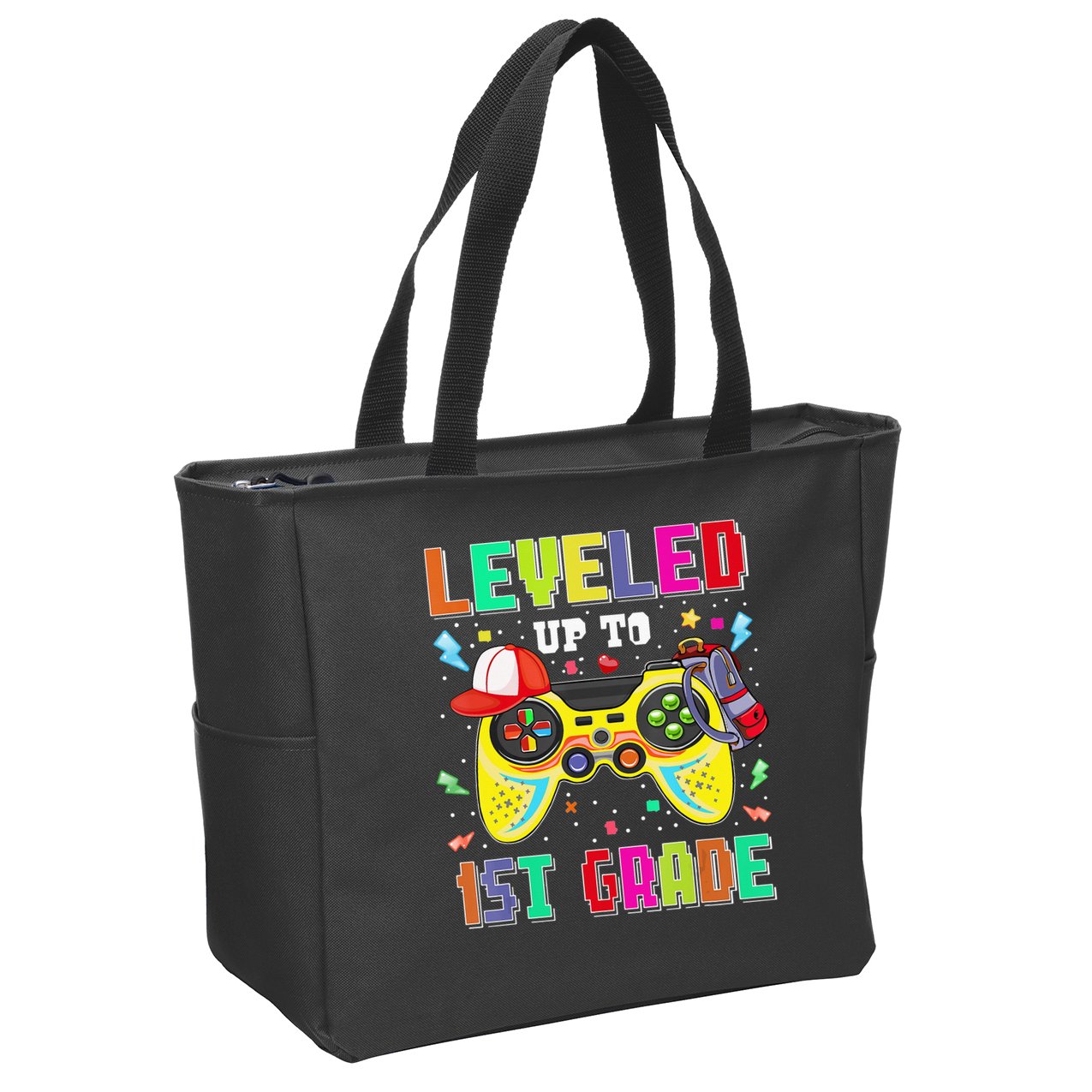 1St Grade Gamer First Day Of First Grade Back To School Zip Tote Bag