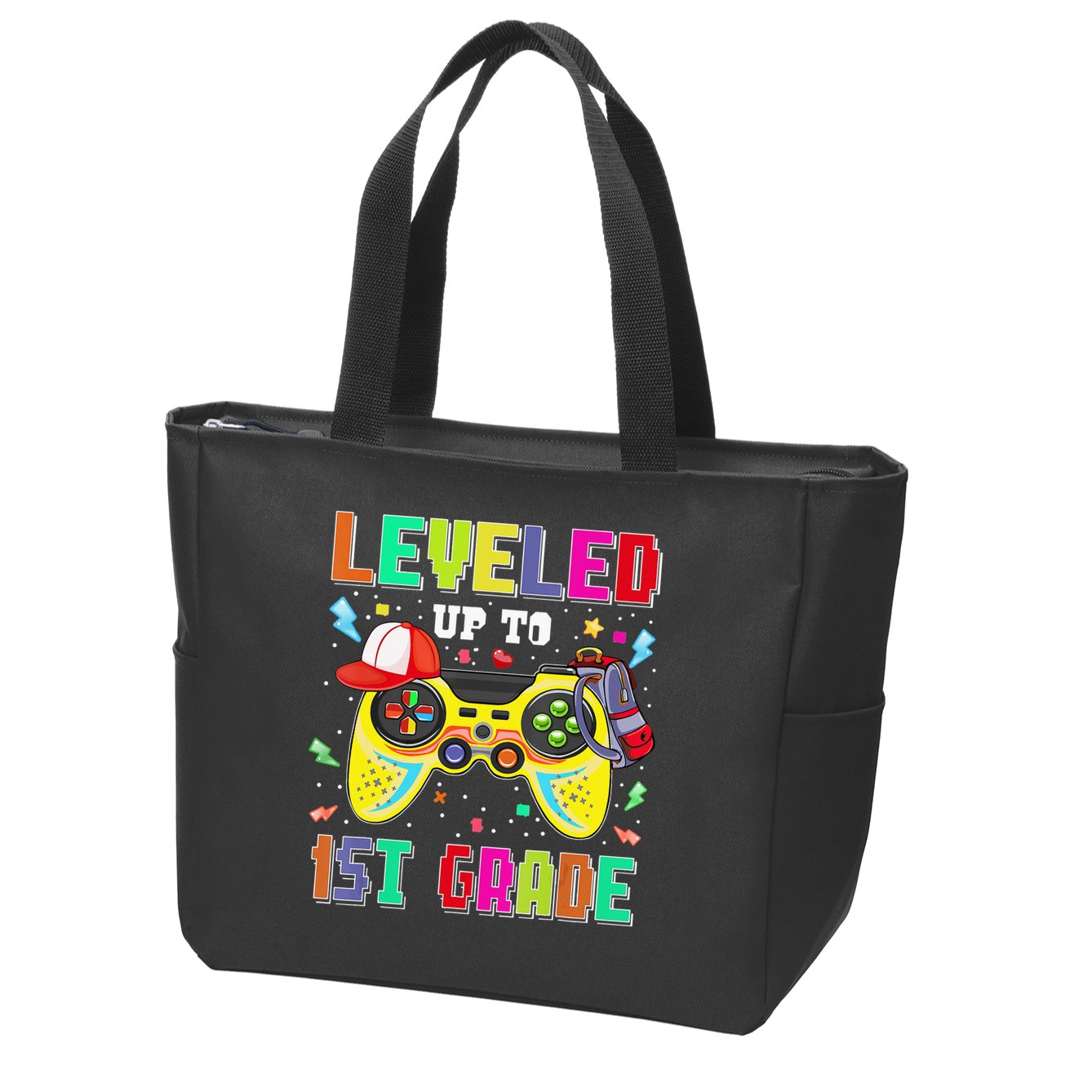 1St Grade Gamer First Day Of First Grade Back To School Zip Tote Bag