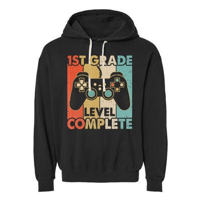1St Grade Graduation Level Complete Video Games Garment-Dyed Fleece Hoodie