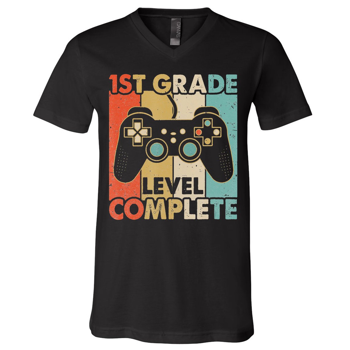 1St Grade Graduation Level Complete Video Games V-Neck T-Shirt