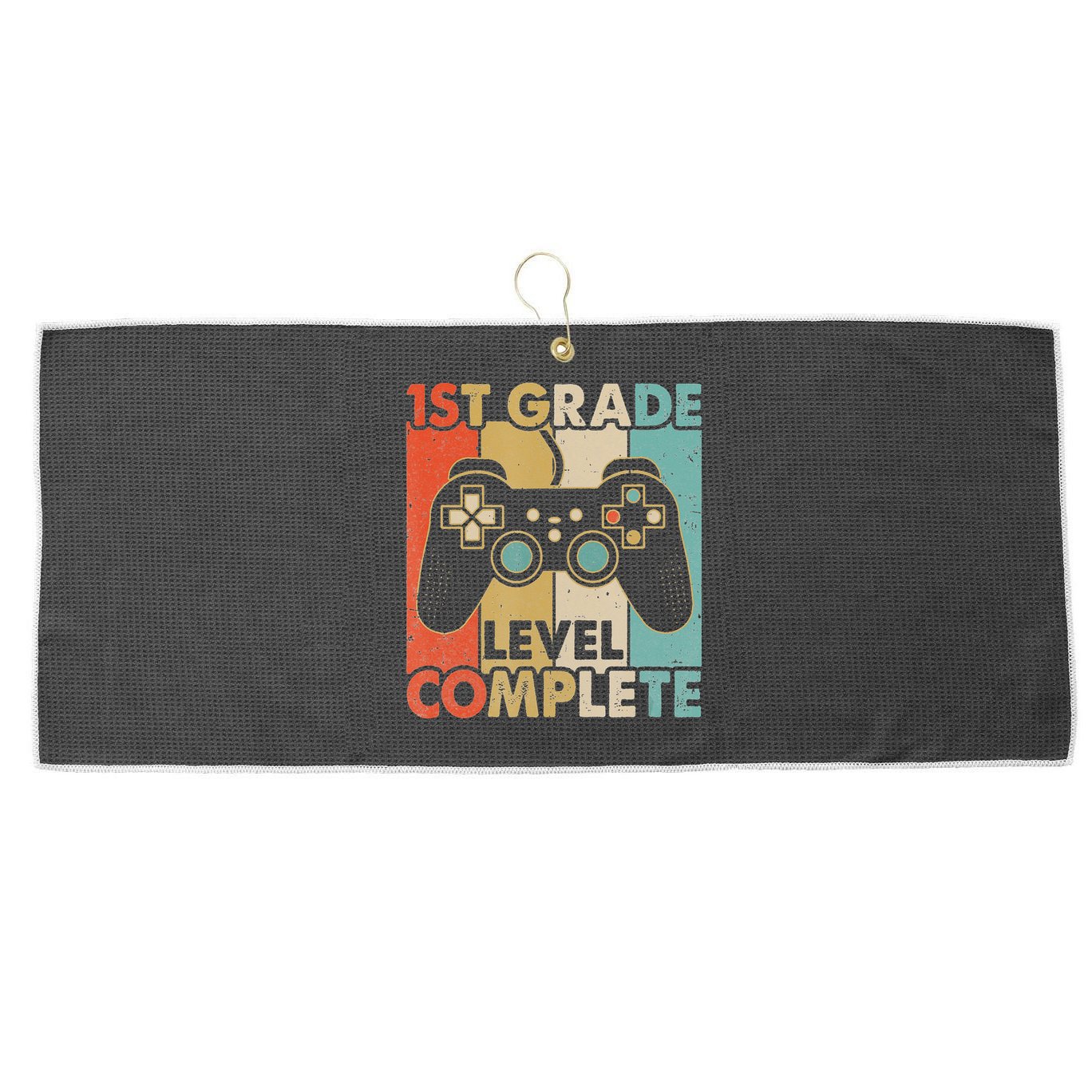 1St Grade Graduation Level Complete Video Games Large Microfiber Waffle Golf Towel