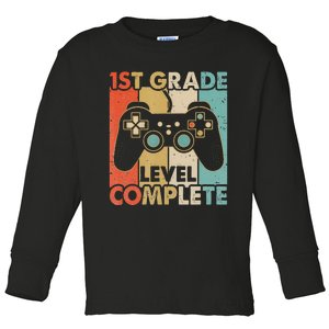 1St Grade Graduation Level Complete Video Games Toddler Long Sleeve Shirt