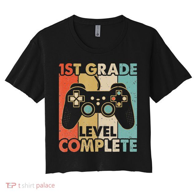 1St Grade Graduation Level Complete Video Games Crop Top