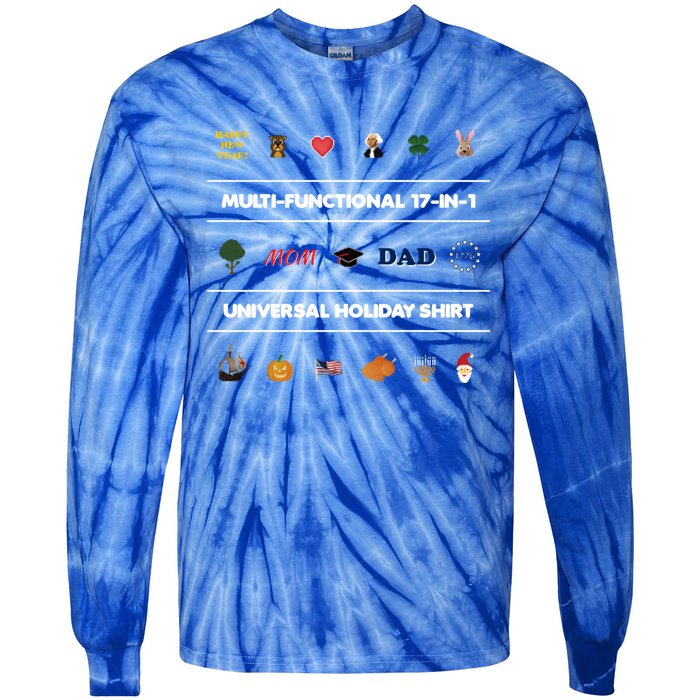 17cute Giftincute Gift1 Universal Holiday Pixel Art Funny Gift Tie-Dye Long Sleeve Shirt