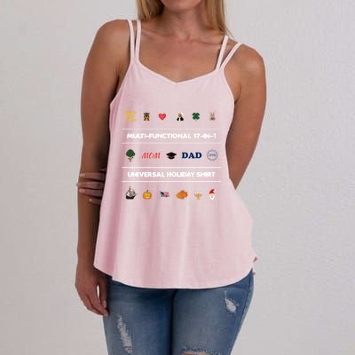 17cute Giftincute Gift1 Universal Holiday Pixel Art Funny Gift Women's Strappy Tank