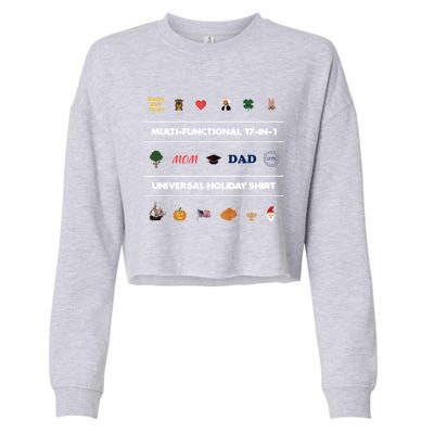 17cute Giftincute Gift1 Universal Holiday Pixel Art Funny Gift Cropped Pullover Crew