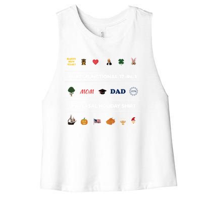 17cute Giftincute Gift1 Universal Holiday Pixel Art Funny Gift Women's Racerback Cropped Tank