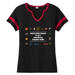 17cute Giftincute Gift1 Universal Holiday Pixel Art (V2) Gift Ladies Halftime Notch Neck Tee