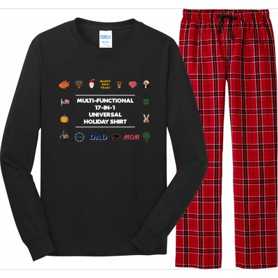 17cute Giftincute Gift1 Universal Holiday Pixel Art (V2) Gift Long Sleeve Pajama Set