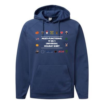 17cute Giftincute Gift1 Universal Holiday Pixel Art (V2) Gift Performance Fleece Hoodie