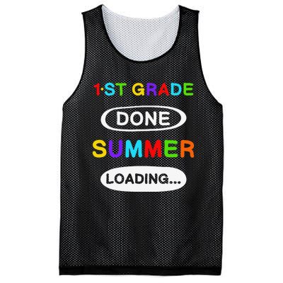 1st Grade Graduation 1st Grade Done Summer Loading Mesh Reversible Basketball Jersey Tank