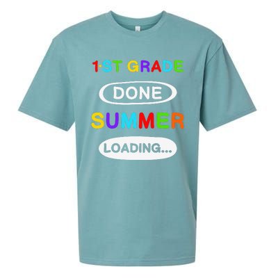 1st Grade Graduation 1st Grade Done Summer Loading Sueded Cloud Jersey T-Shirt