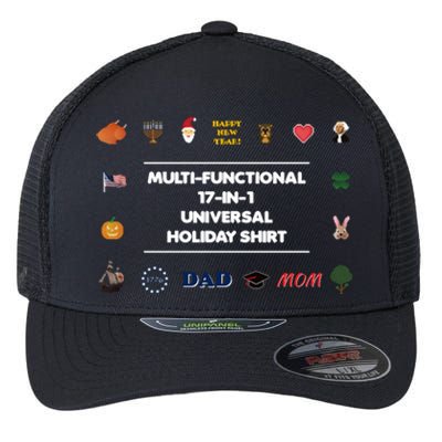 17funny Giftinfunny Gift1 Universal Holiday Pixel Art (V2) Gift Flexfit Unipanel Trucker Cap