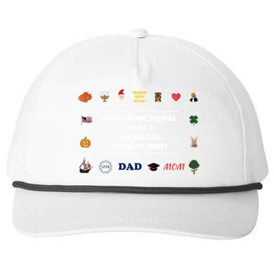 17funny Giftinfunny Gift1 Universal Holiday Pixel Art (V2) Gift Snapback Five-Panel Rope Hat