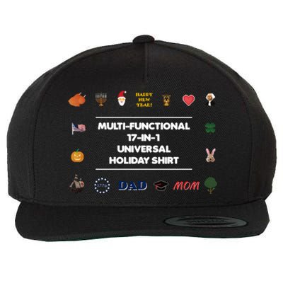 17funny Giftinfunny Gift1 Universal Holiday Pixel Art (V2) Gift Wool Snapback Cap