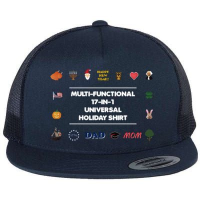 17funny Giftinfunny Gift1 Universal Holiday Pixel Art (V2) Gift Flat Bill Trucker Hat