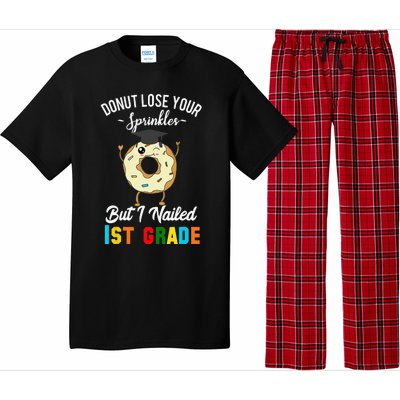 1st Grade Graduation Donut Funny Quote First Grader Pajama Set