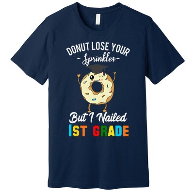 1st Grade Graduation Donut Funny Quote First Grader Premium T-Shirt