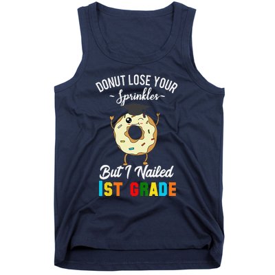 1st Grade Graduation Donut Funny Quote First Grader Tank Top