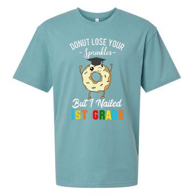 1st Grade Graduation Donut Funny Quote First Grader Sueded Cloud Jersey T-Shirt