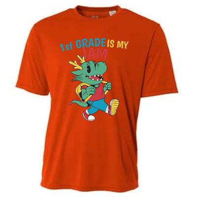 1St Grade Is My Jam First Grade Drag To School Gift Cooling Performance Crew T-Shirt