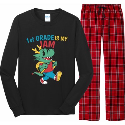 1St Grade Is My Jam First Grade Drag To School Gift Long Sleeve Pajama Set