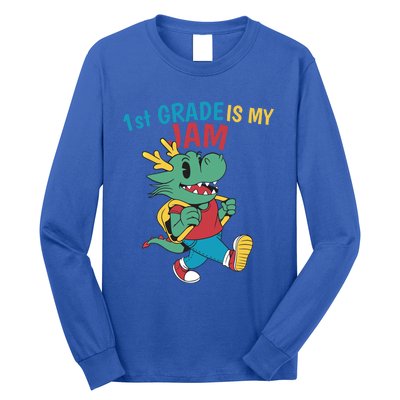 1St Grade Is My Jam First Grade Drag To School Gift Long Sleeve Shirt