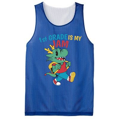 1St Grade Is My Jam First Grade Drag To School Gift Mesh Reversible Basketball Jersey Tank