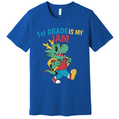 1St Grade Is My Jam First Grade Drag To School Gift Premium T-Shirt