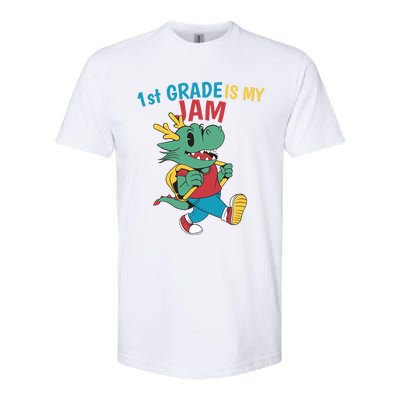 1St Grade Is My Jam First Grade Drag To School Gift Softstyle CVC T-Shirt