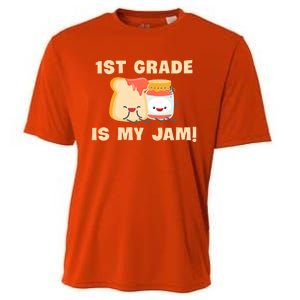 1St Grade Is My Jam Funny 1St Grade Teachers Cool Gift Cooling Performance Crew T-Shirt