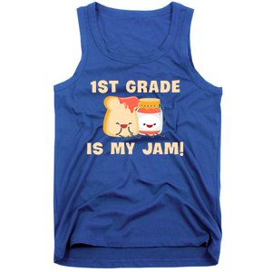 1St Grade Is My Jam Funny 1St Grade Teachers Cool Gift Tank Top