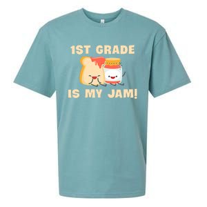 1St Grade Is My Jam Funny 1St Grade Teachers Cool Gift Sueded Cloud Jersey T-Shirt