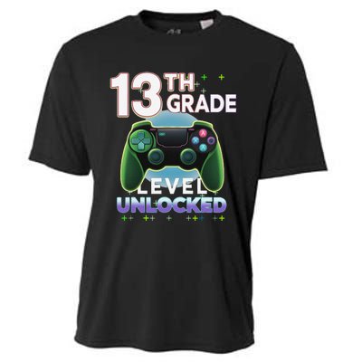 13th Grade Level Unlocked Video Gamer Teenager Birthday Cooling Performance Crew T-Shirt