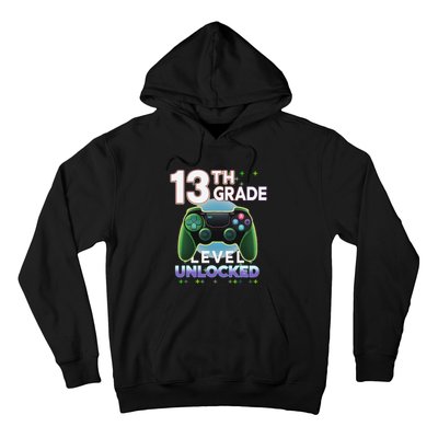 13th Grade Level Unlocked Video Gamer Teenager Birthday Hoodie