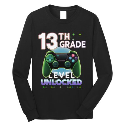 13th Grade Level Unlocked Video Gamer Teenager Birthday Long Sleeve Shirt