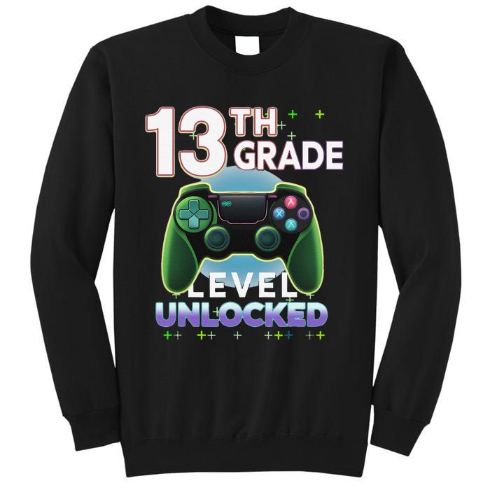 13th Grade Level Unlocked Video Gamer Teenager Birthday Sweatshirt